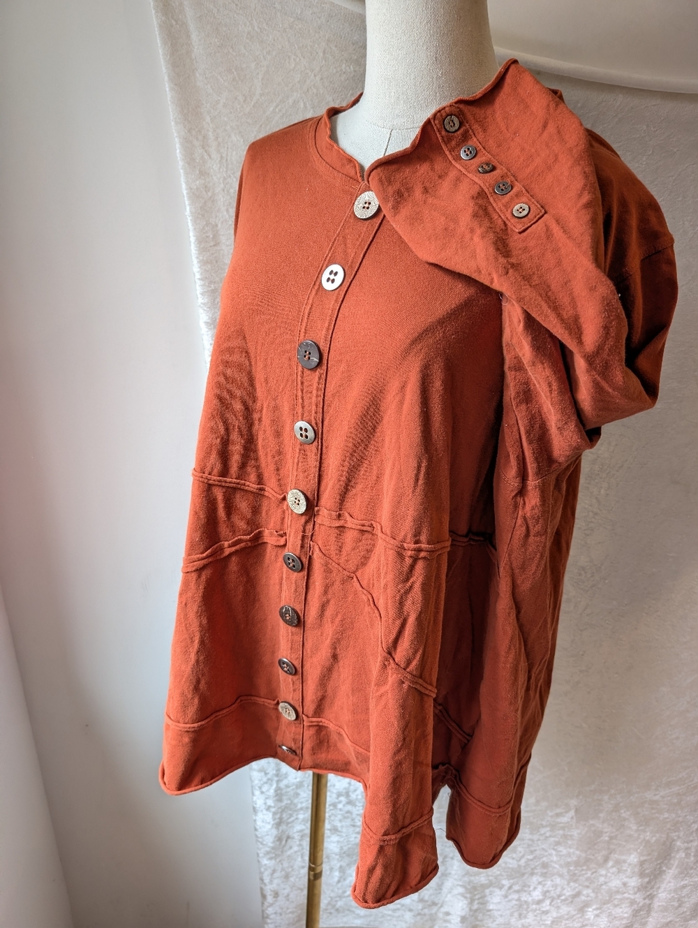 Long Sleeve Blood Orange Blouse Tunic Fairycore